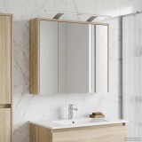 vidaXL Dulap cu oglindă pentru baie Stejar Sonoma 63,5 x 16 x 62,5 cm 889161