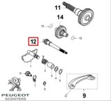 Ax ambreiaj original Peugeot Speedfight 3 - Vivacity 3 2T 50cc (12 dinti)