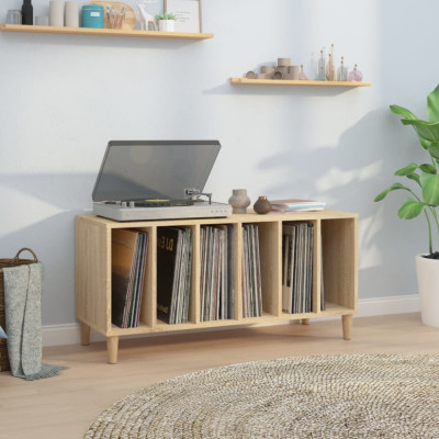 vidaXL Dulap pentru discuri stejar sonoma 100x38x48 cm, lemn prelucrat 831976 foto