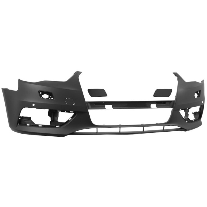 Bara fata Audi A3 (8v) 06.2012-, Cu gauri pentru spalator faruri si senzori parcare, grunduita, 8V0807065CGRU