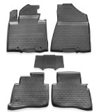 Covorase Cauciuc Premium Stil Tavita Hyundai Tucson III 2015-2020, Negre, Fara Miros, Acoperire Integrala