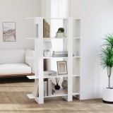 VidaXL Bibliotecă/Separator cameră, alb extralucios, 100x30x160 cm