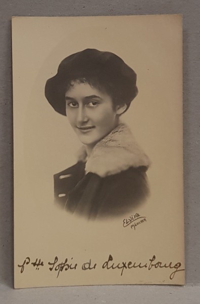 PRINTESA SOPHIE DE LUXEMBOURG , CARTE POSTALA ILUSTRATA , MONOCROMA, NECIRCULATA , DATATA 1921