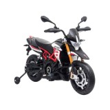 Cumpara ieftin Motocicleta electrica pentru copii HECHT APRILIA Dorsoduro 900, acumulator 12 V, 4.5 Ah, motor 2x18 W, greutate maxima suportata 30 kg, varsta 3-8 ani