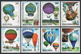 Rwanda 1984 - Baloane cu aer cald, istoria zborului, serie neuzata
