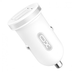 Incarcator Auto cu cablu Lightning XO Design TZ08, 2.1A, 2 X USB, Alb