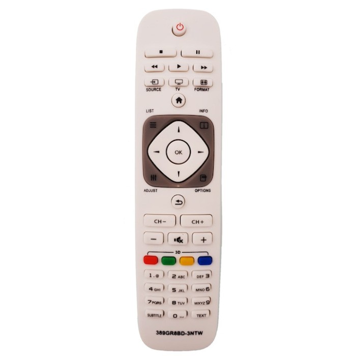 Telecomanda pentru LCD/LED Philips 398GR8BD-3NTW, alba cu functiile telecomenzii originale