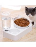 Vas pentru alimente cu distribuitor apa pentru Pisici 2in1