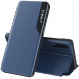 Husa Piele OEM Eco Leather View pentru Samsung Galaxy S10 G973, cu suport, Albastra