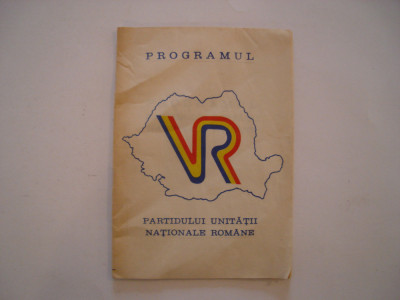 Programul Partidului Unitatii Nationale Romane foto