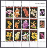 Surinam 2007 flori orhidee MI 2090-2101 kleib. MNH, Nestampilat