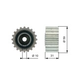 GATES T41236 PowerGrip&reg; Rola ghidare/conducere, curea distributie