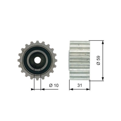 GATES T41236 PowerGrip&amp;reg; Rola ghidare/conducere, curea distributie foto