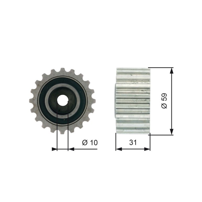 GATES T41236 PowerGrip&reg; Rola ghidare/conducere, curea distributie
