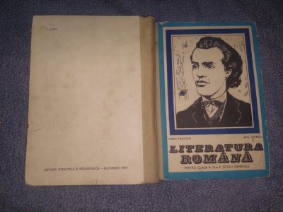 Literatura Romana pentru clasa a IX a ASCOLII GENERALE ,Maria Fanache Emil Giurgiu-1969-MANUAL EXPERIMENTAL-260 Pagini,coperti groase,RAR foto
