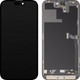 Display cu Touchscreen MP compatibil cu Apple iPhone 14 Pro Max, cu Rama, Versiune Soft OLED IC Movable 120Hz FHD, Negru
