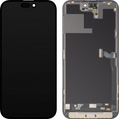 Display cu Touchscreen MP compatibil cu Apple iPhone 14 Pro Max, cu Rama, Versiune Soft OLED IC Movable 120Hz FHD, Negru foto