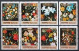 Manama 1971 Mi 361/68 MNH - Craciun: flori &icirc;n picturi de Jan Bruegel, Nestampilat