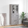 VidaXL Dulap &icirc;nalt, gri sonoma, 69,5x34x180 cm, lemn compozit 3198567
