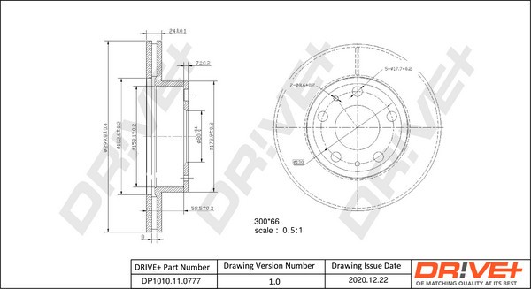 Dr!ve+ DP1010.11.0777 Disc frana
