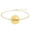 Ingrid - Bratara personalizata banut cu nume din argint 925 placat cu aur galben 24K