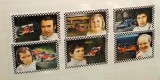 Serie timbre Ciad &ndash; Piloți legendari Formula 1 (6 valori), ștampilată -A40