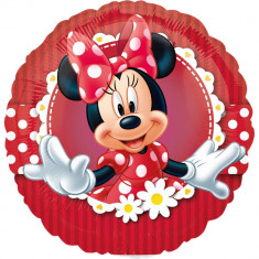 Balon mini folie Minnie Mouse - 23cm, umflat + bat si rozeta, Amscan 24820 foto