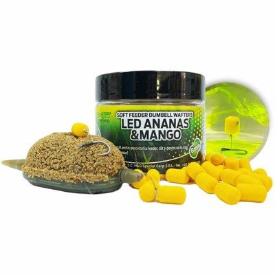 Wafters MG Special Carp Feeder Dumbells, Ananas Mango, 8mm, 40g foto