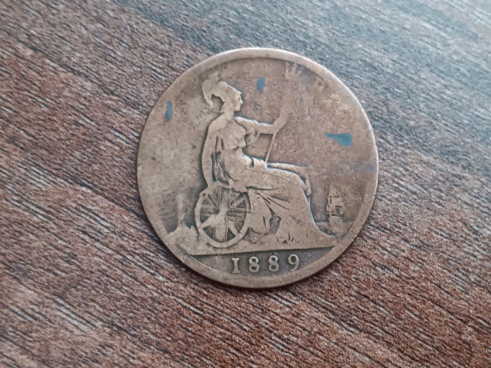 C50 - Moneda foarte veche - Anglia - one penny - 1889