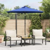 vidaXL Umbrelă soare grădină st&acirc;lp din oțel/LED antracit 225x225x212cm 4005073