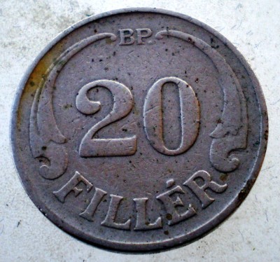1.339 UNGARIA 20 FILLER 1926 foto