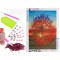 Set de broderie cu diamante 5D, tip mozaic, 40 x 30 cm, model papadie, accesorii incluse
