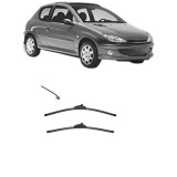 Cumpara ieftin Set stergatoare PEUGEOT 206 Hatchback (2A/C) 1998-2012, parbriz, Valeo Silencio