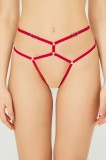 Chilot Ham Benzi Elastice Inele Metalice Cottonhill GS1197-3 Rosu Sexy Ajustabil S M L XL