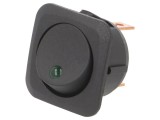 &Icirc;ntrerupător Basculant ON-OFF 25A 12V cu LED Negru