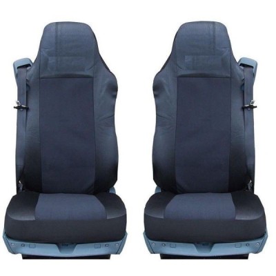 2 x Huse pentru Mercedes Actros Atego Axor Camioane Negru Textile foto