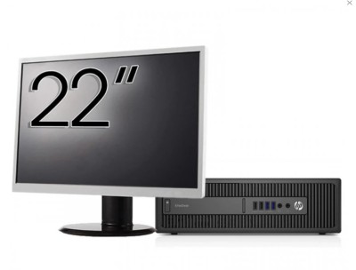 Pachet Refurbished Calculator HP ProDesk 600 G2 SFF, Intel Core i7-6700 3.40GHz, 8GB DDR4, 256GB SSD + Monitor 22 Inch + Windows 10 Pro NewTechnology foto