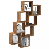 vidaXL Raft de perete cub, lemn vechi, 90x15x119,5 cm, lemn prelucrat