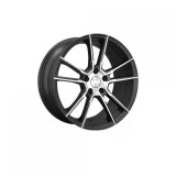 Set 4 Jante Aliaj R15 4x100 ET35 6.5J PDW Negru Lucios+Polish (CB67.1) Compatibil Opel, VW, Dacia, Renault