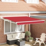 Marchiza retractabilă automată vidaXL Roșie 300x250 cm