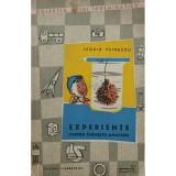 Leonid Petrescu - Experiente pentru chimistii amatori (Editia: 1963)