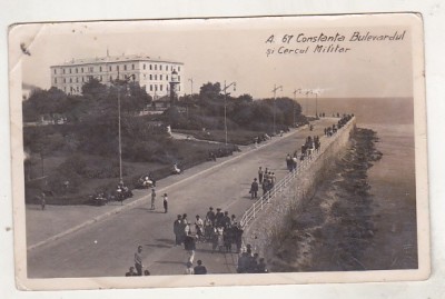 bnk cp Constanta - Bulevardul si Cercul Militar - uzata anii `40 foto