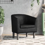 VidaXL Fotoliu tip cuvă, negru, piele ecologică 356485