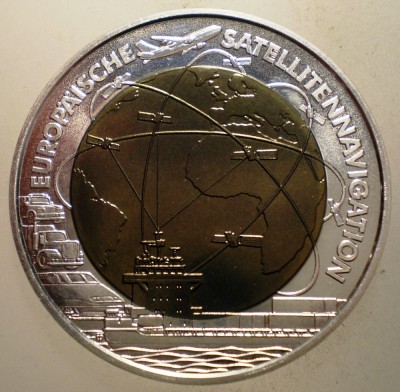 5.193 AUSTRIA European Satellite Navigation 25 EURO 2006 UNC ARGINT NIOBIU foto