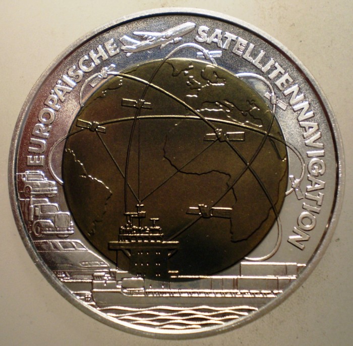 5.193 AUSTRIA European Satellite Navigation 25 EURO 2006 UNC ARGINT NIOBIU