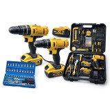 Bormasina Campion PRO Profesional, 120 piese, 48V doua Baterii, incarcator inclus, model 2026 + Trusa chei 46 piese Cadou