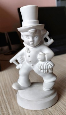 Statueta Cosar, ipsos, stare excelenta, H 15cm, L 7cm foto