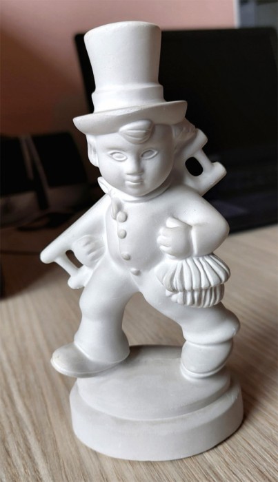 Statueta Cosar, ipsos, stare excelenta, H 15cm, L 7cm