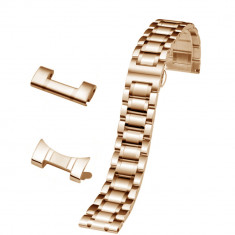 Curea otel, compatibila Withings Steel HR 40mm, VD Very Dream, Telescoape QR, Rosewater Gold