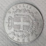 Italia 5 lire 1871 , argint 25 grame , detalii